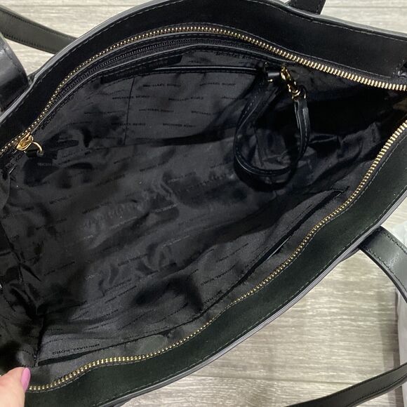 Michael Kors Whitney style black pebbled leather purseshoulder bag tote classic - Picture 7 of 11